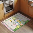 thumbnail image 3 of Rectangle Area Rug 2x3ft, Farmhouse White Dots Yellow Hat Gnomes Non-Slip Non-Shedding Floor Mat, Spring Floral Green Grass Washable Sturdy Carpet for Living Room Bedroom Home Decor, 3 of 9