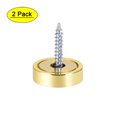thumbnail image 1 of Tornillos de espejo de 20 mm con tapa decorativa, clavos pulidos en oro, paquete de 2, 1 of 5
