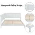 thumbnail image 4 of Bellemave Wood Full Size Daybed Frame, Low Full Bed with Headboard and Sideboard, Minimalist Floor Sofa Bed Frame for Room Bedroom Living Room (White), 4 of 7