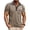 Khaki, variant on Men's Collared Polo Shirt Short Sleeve Contrast Trim & Pocket Casual T-Shirt Stylish & Breathable For Spring And Summer Daily Wear Tops,Blue,XXL