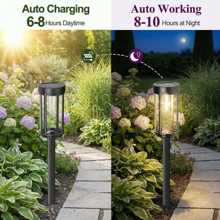 ExcMark Solar Pathway Lights, 10 Pack Warm White photo 5