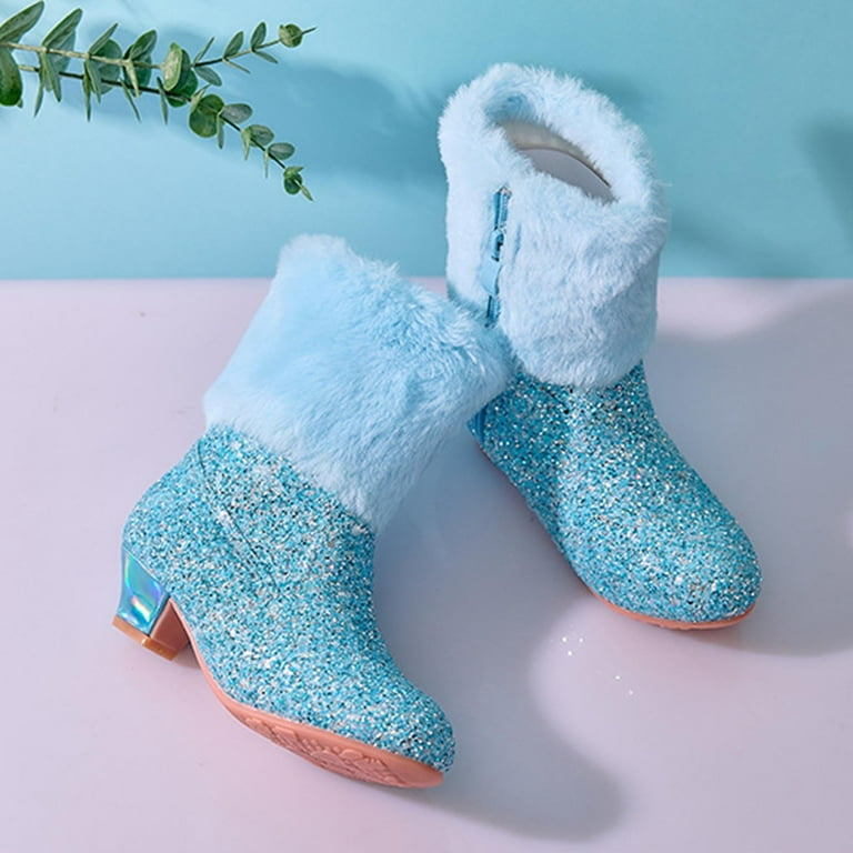 CQONEPT Girls Dress Boots Girls' Winter Shoes With Pearl Bowknot Princess  Shoes Low Boots Casual Soft-soled Fashionable And Versatile Boots Low Boots 