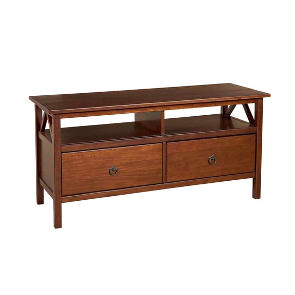 Linon Titian Antique Tobacco TV Stand for TVs up to 44 inches
