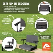 Ozark Trail Hard Arm Stadium Seat, Gray