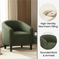 thumbnail image 4 of Yaheetech Upholstered Corduroy Accent Chair for Living Room, Dark Green, 4 of 8
