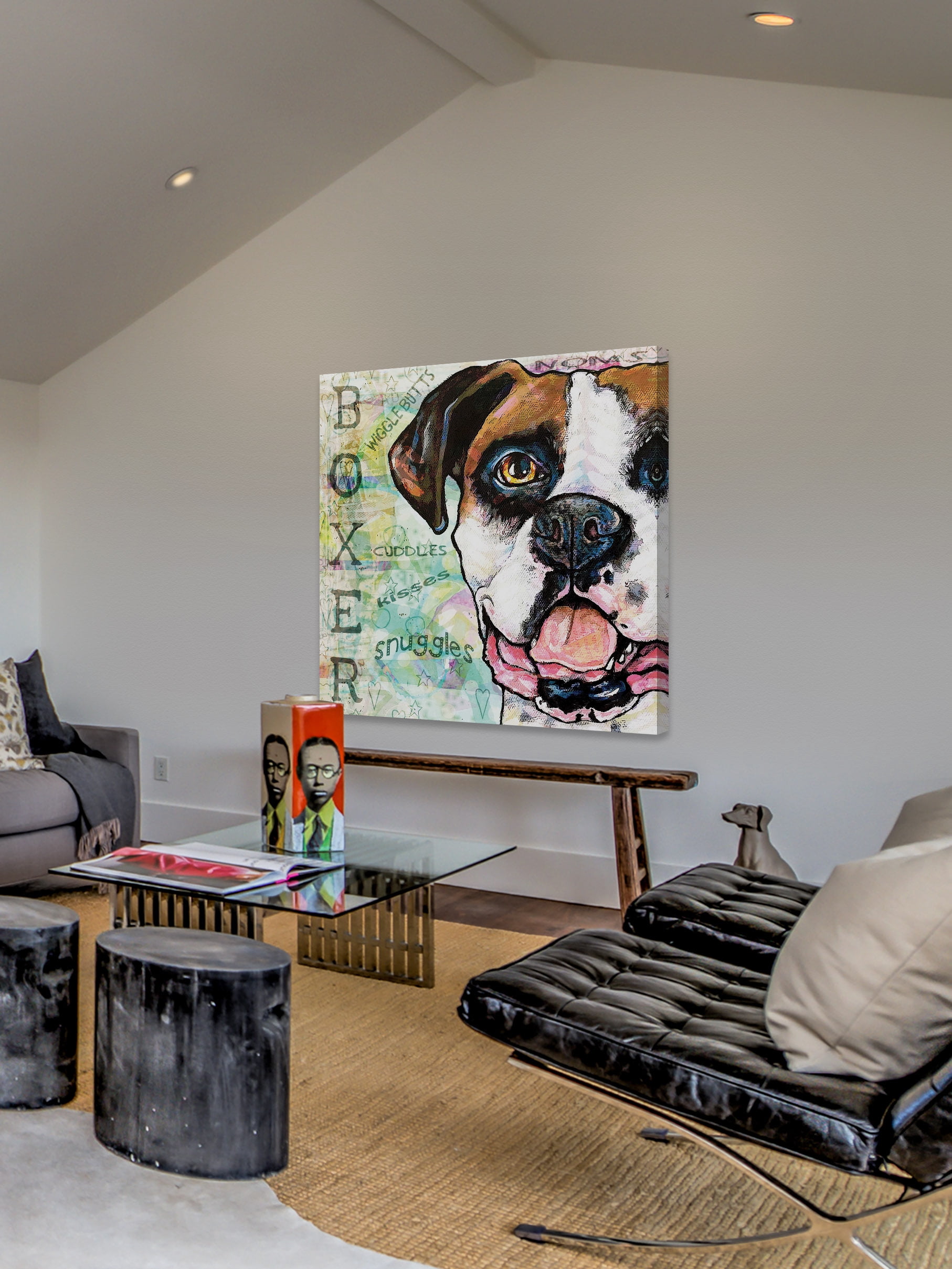 "Pop Art Boxer Mugshot" Painting Print on Wrapped Canvas