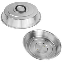 2 Sets BBQ Accessories 12 Inch Round Stainless Steel Basting Cover - Cheese Melting Dome and Steaming Cover, Best for Blackstone Camp Chef Flat Top Griddle Grill Cooking Indoor or Outdoor