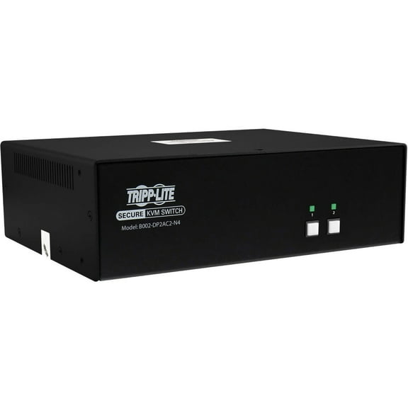 Tripp Lite Secure KVM Switch, 4-Port, Dual Head, DVI to DVI, NIAP PP4.0, Audio, CAC, TAA (b002-dv2ac4-n4)