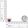 thumbnail image 5 of Gem Stone King 3.29 Ct Cushion Purple Amethyst 18K Yellow Gold Plated Silver Ring, 5 of 5