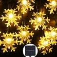 thumbnail image 1 of Fiudx Guirnalda de Luces Solares con Forma de Copo de Nieve, 20 Luces Led, Energía Solar, Panel de Alta Eficiencia, Resistencia Al Agua Ip65, Modos Intermitente y Constante, Decoración de Pared para, 1 of 6