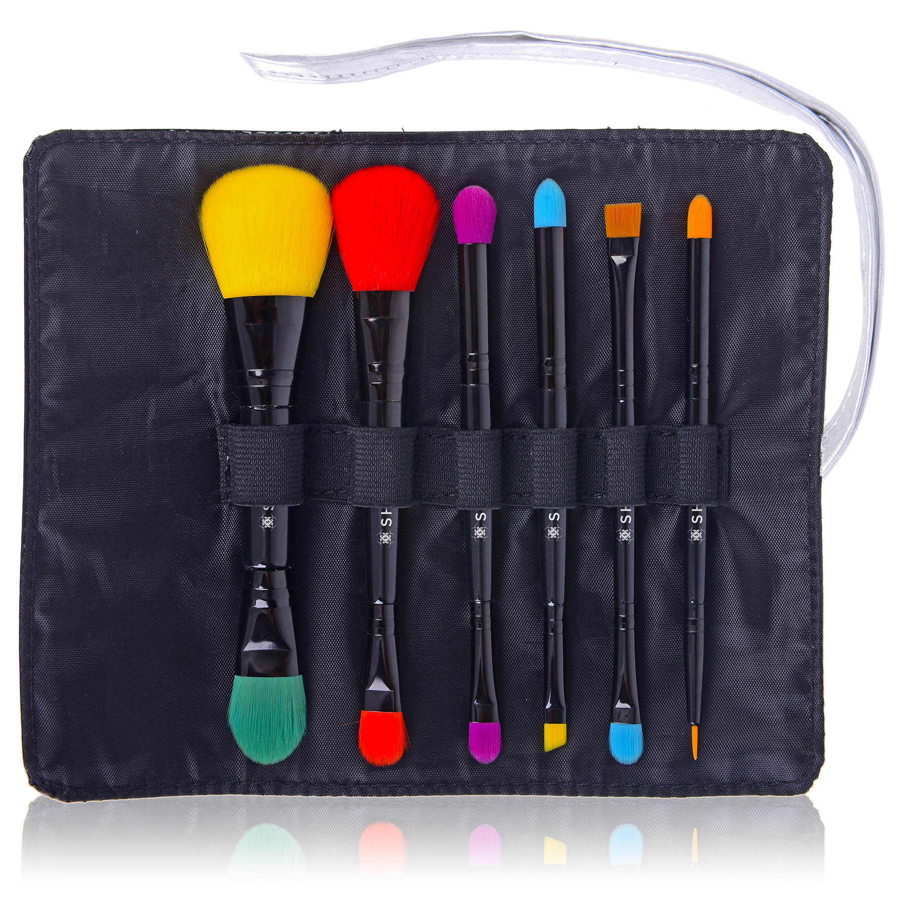 SHANY Vegan Makeup Brushes - LUNA  - 6 PC Double Sided Travel Make up Brushes with 12 unique Bristles - with Brush storage Pouch - Synthetic - image 3 of 5