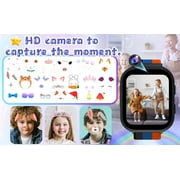 PTHTECHUS Smart Watch for Kids 4G Kids Smartwatch Phone Touch Screen Educational Games Pedometer Fitness Alarm Calculator Clock Camera Music Player Suitable for Children Aged 4-10 Years Old