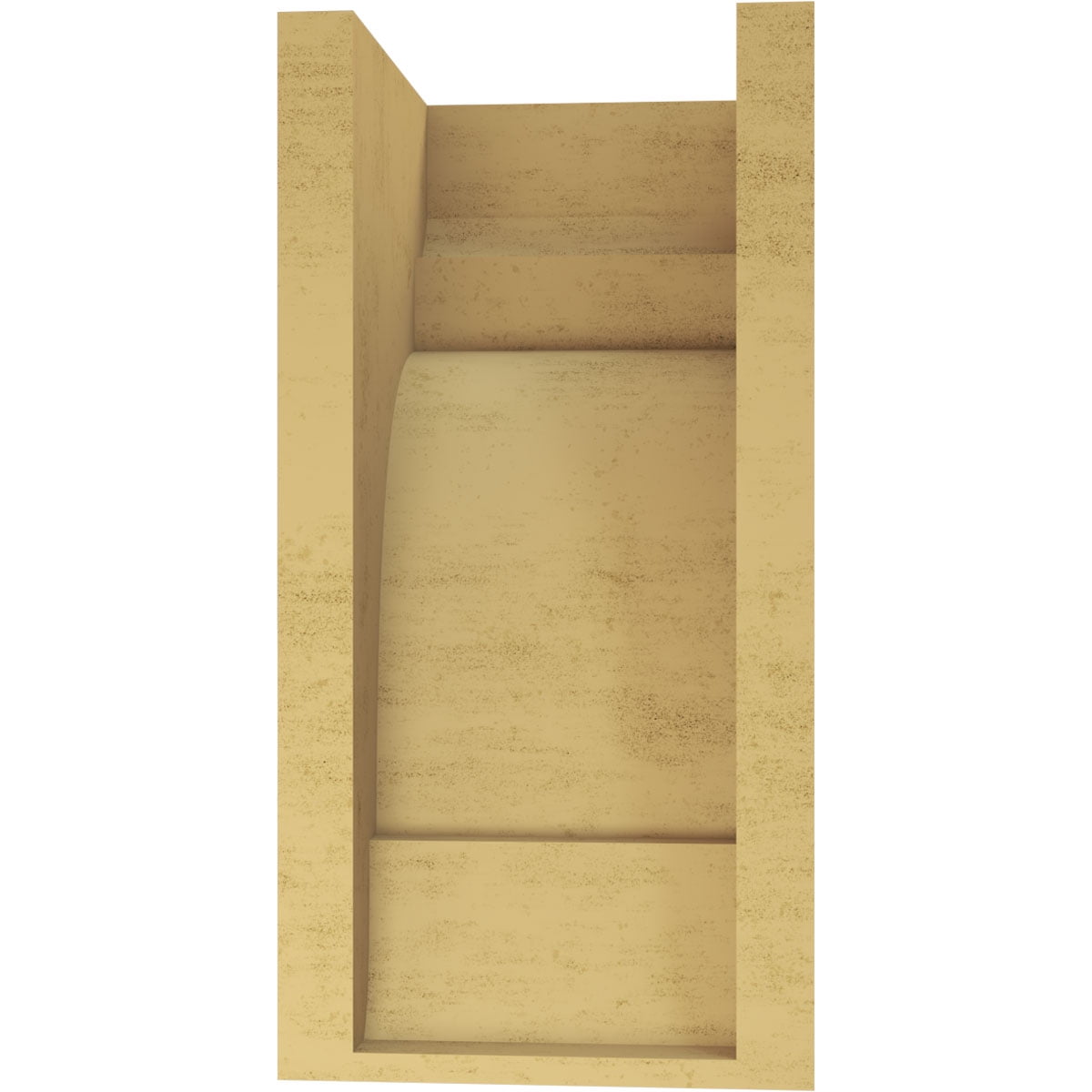 7"W x 7"D x 14"H Wide New Brighton Rough Cedar Woodgrain TimberThane Corbel, Primed Tan