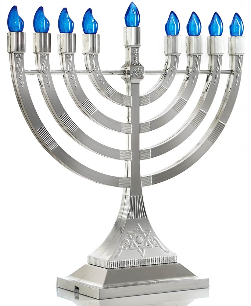 Classic Led Menorah Silver