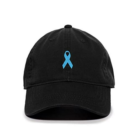 Tech Design Blue Awareness Ribbon Baseball Cap Embroidered Cotton Adjustable Dad Hat