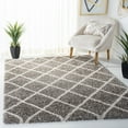 thumbnail image 2 of SAFAVIEH Hudson Shag Jackson Trellis Area Rug, Grey/Ivory, 8' x 10', 2 of 8