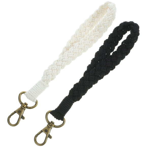 2 llaveros tejidos para pulsera, colgantes para bolso