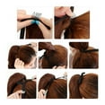 thumbnail image 3 of 55cm Prêle Colorée Queue de Cheval Droite Dégradé Cheveux extension Cosplay Partie, 3 of 21