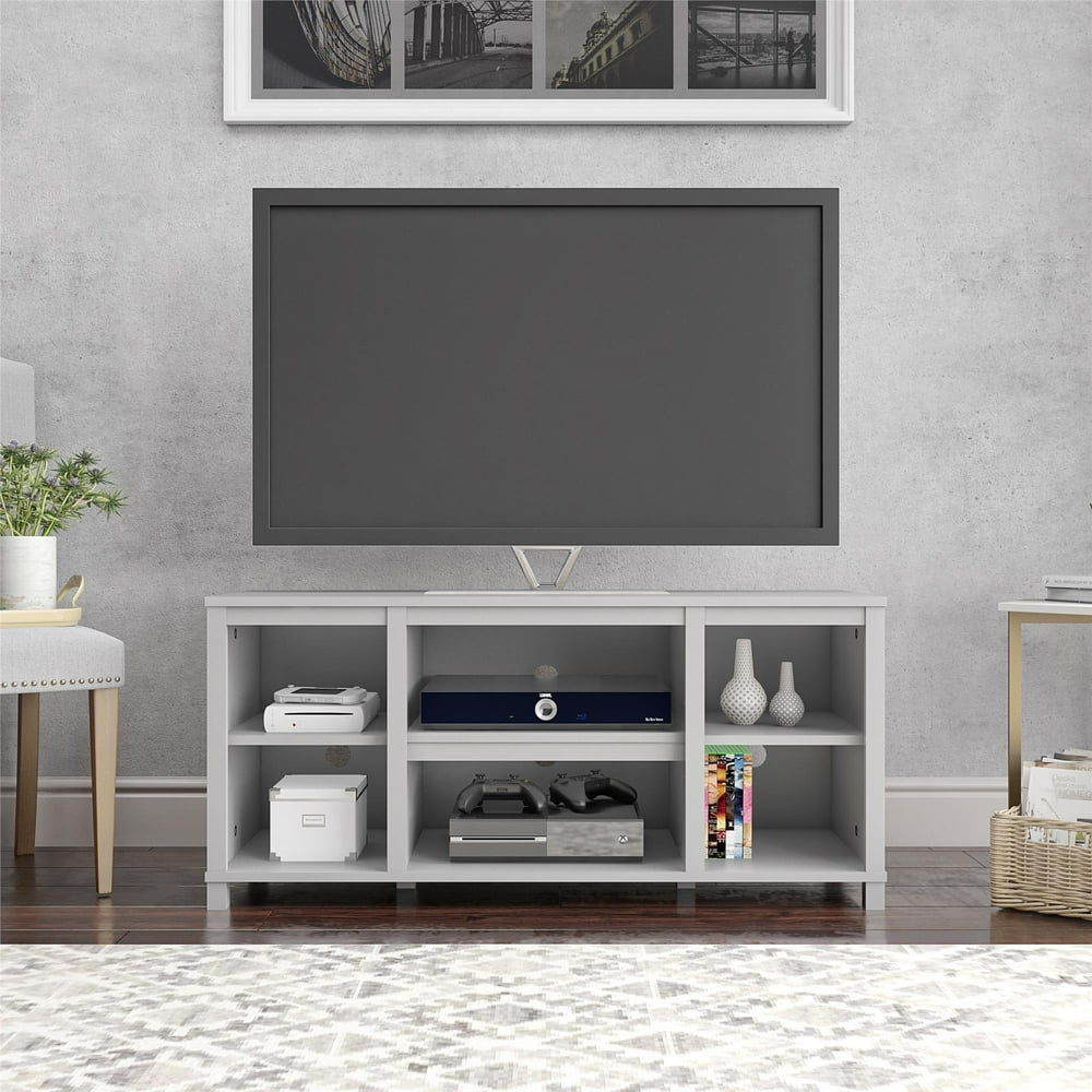 Mainstays Parsons Cubby TV Stand for TVs up to 50", Dove Gray Walmart