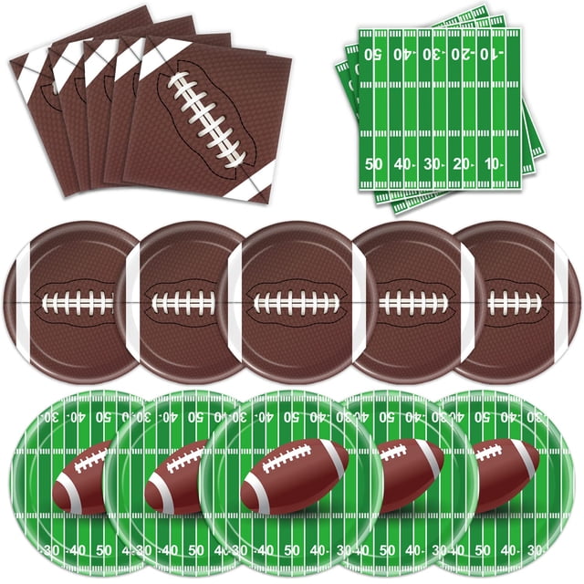 Set de artículos de fiesta con temática de fútbol de Oigco para 24 invitados