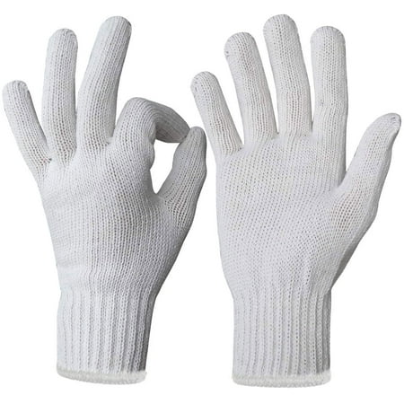 

EvridWear 240 Pairs Pack Cotton Polyester String Knit Safety Protection Work Gloves