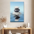 thumbnail image 2 of Elephant Stock Zen Ripples Wall Art - Vertical Canvas Wall Art - Living Room Wall Decor - Wellness Canvas - Blue And Gray Decor - 26" x 39", 2 of 8