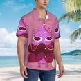 thumbnail image 4 of Lsque Pikmin Pattern Hawaiian Shirt for Men Unisex Summer Beach Casual Short Sleeve Cotton Linen Button Down Shirts-Small, 4 of 6