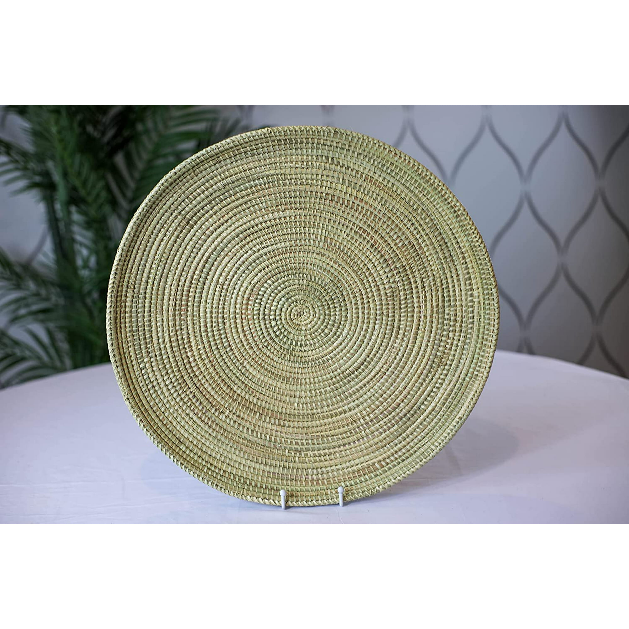 Woven Rustic Wall Art Hanging Plate Boho Chic Decor Decorative Fruit Handmade Basket Wicker Storage For Living Room Kitchen Farmhouse Natural Large Walmart Canada