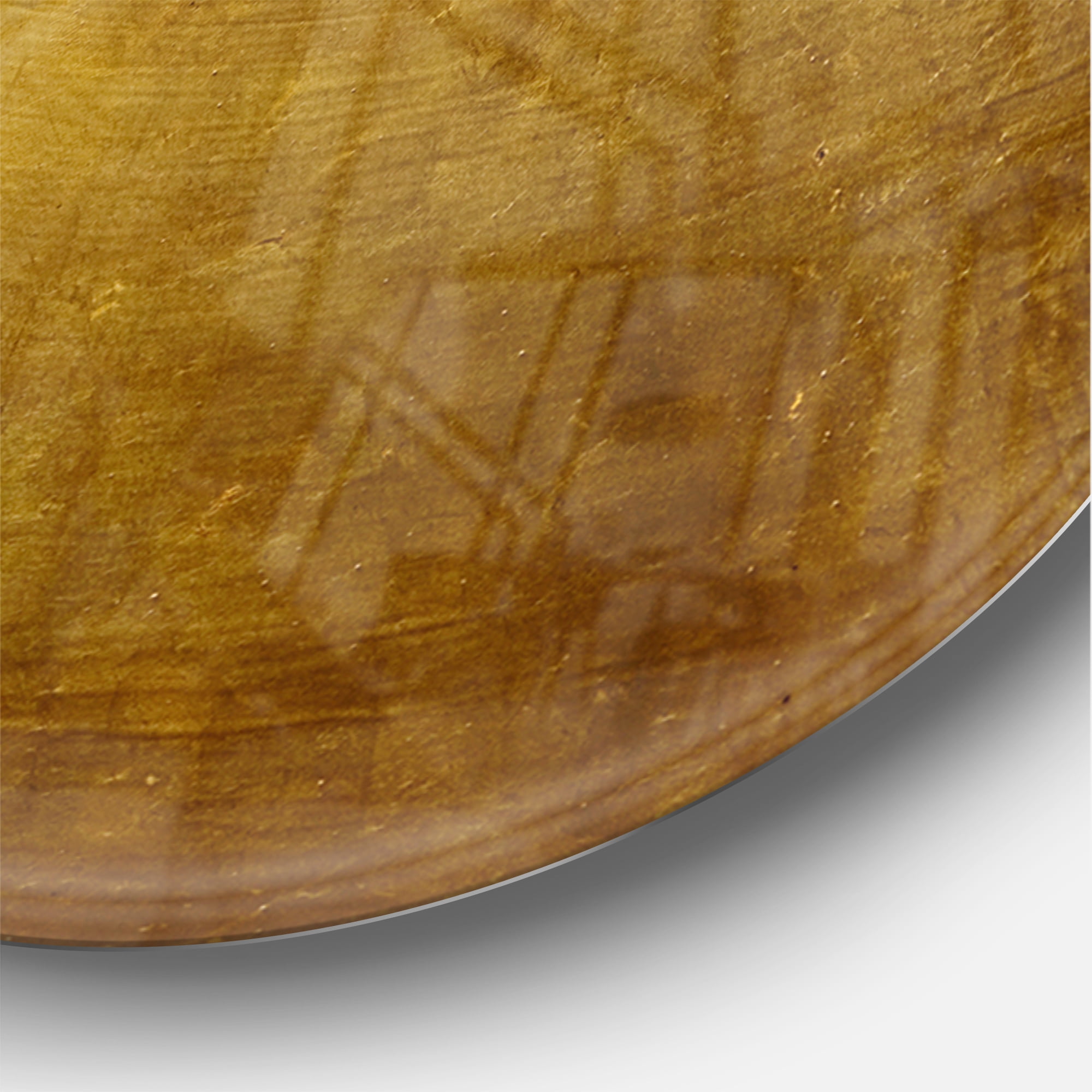 Designart 'Gold Texture ' Modern wall clock