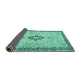 thumbnail image 2 of Ahgly Company Indoor Rectangle Medallion Turquoise Blue Traditional Area Rugs, 8' x 12', 2 of 4