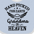 thumbnail image 4 of Inktastic Handpicked for Earth by My Grandma in Heaven Angel Wings Boys or Girls Baby Bib, 4 of 4
