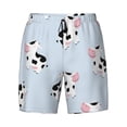 thumbnail image 4 of Lsque Mens Swim Trunks Cute Farm Cow Pattern - Bathing Suit Compression Liner - Beach Swim Shorts Swimwear - (S-3XL) - Stretch Quick Dry -Large, 4 of 9