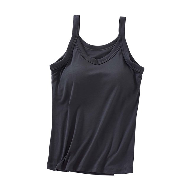 LSLJS Coussin de Poitrine Uni pour Femmes Camisole avec Blouse, Débardeurs pour Femmes