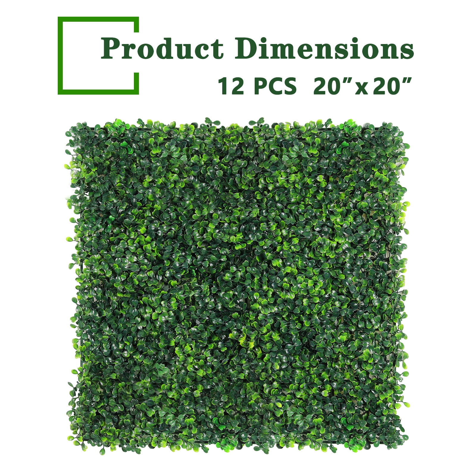2-Layer Grass Wall Panels, 20"x 20"(10pcs) Artificial Green Wall Panel Backdrop Greenery Wall