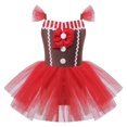 thumbnail image 2 of Disfraz de Navidad de jengibre para niñas, vestido de tutú de malla sin mangas, vestido de fiesta de disfraces de Cosplay, vestidos de actuación de ballet de Año Nuevo, 2 of 4