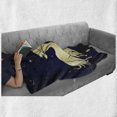 thumbnail image 6 of Zodiac Sagittarius Soft Flannel Fleece Throw Blanket, Starry Night with Constellation Silhouette of a Centaur, Cozy Plush for Indoor and Outdoor Use, 50" x 60", Pale Yellow Dark Blue, by Ambesonne, 6 of 6