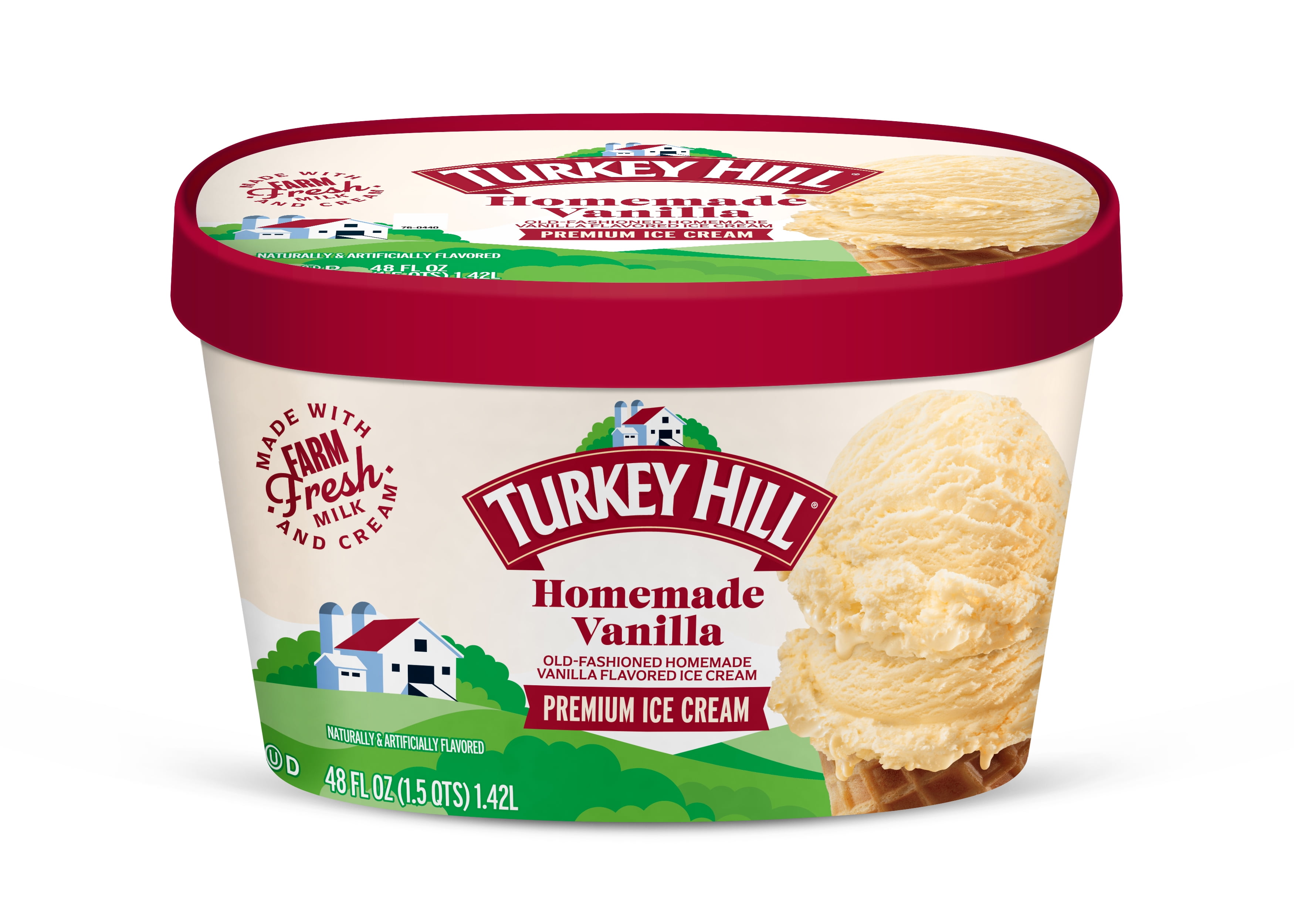 Turkey Hill Homemade Vanilla Premium Ice Cream, 48 fl oz