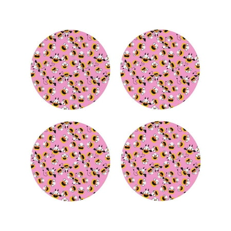 

Tideii Funny corn spider web A for Leather Coasters 4 Pieces Anti-fouling and Anti-scalding Decorative Coasters Suitable for Restaurants Kitchens Coffee Shops-Round Shape