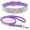 Purple, variant on Cute Dazzling Sparkling Elegant Fancy Soft Suede Leather Bling Rhinestone Crystal Jeweled Pet Cat Dog Puppy Collar Dog Leash Combo Set