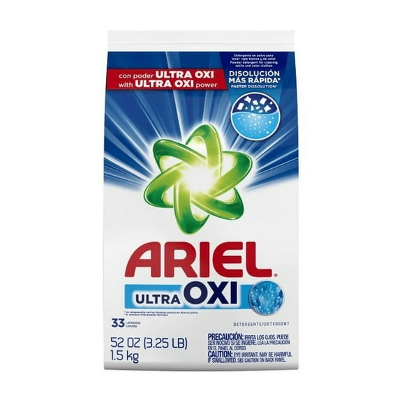 Ariel Ultra Oxi Powder Laundry Detergent, 3.3 lb Bag