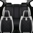 thumbnail image 5 of DIKSOAKR Fit Hyundai Sonata 2004-2014 Faux Leather Car Seat Cover 5-seat Full Set,Compatible Airbag Fit For Split Back&Gray Seat Headrest, 5 of 5