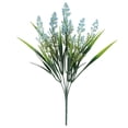 thumbnail image 2 of Artificial Plants Outdoor,Fake Flowers, UV Resistant Fake Lavender & Monkey Grass,Realistic Plastic Faux Plants for Balcony, Patio, Porch Greenery Decor, Planter Filler,1 Bundle Blue, 2 of 9