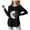 Black, variant on mgoYE Girl T-Shirts Girls Long Sleeve Shirts Floral Shirt Kids Crewneck Soft Tunic Tops Curve Hem Side Slit T-Shirts(Sky Blue,7-8 Years)