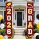 thumbnail image 5 of Pancartas de graduación para el porche, Clase de 2026, ¡Felicitaciones, Graduados! Decoraciones para la puerta: Letreros colgantes para la decoración de la fiesta en la puerta principal., 5 of 6
