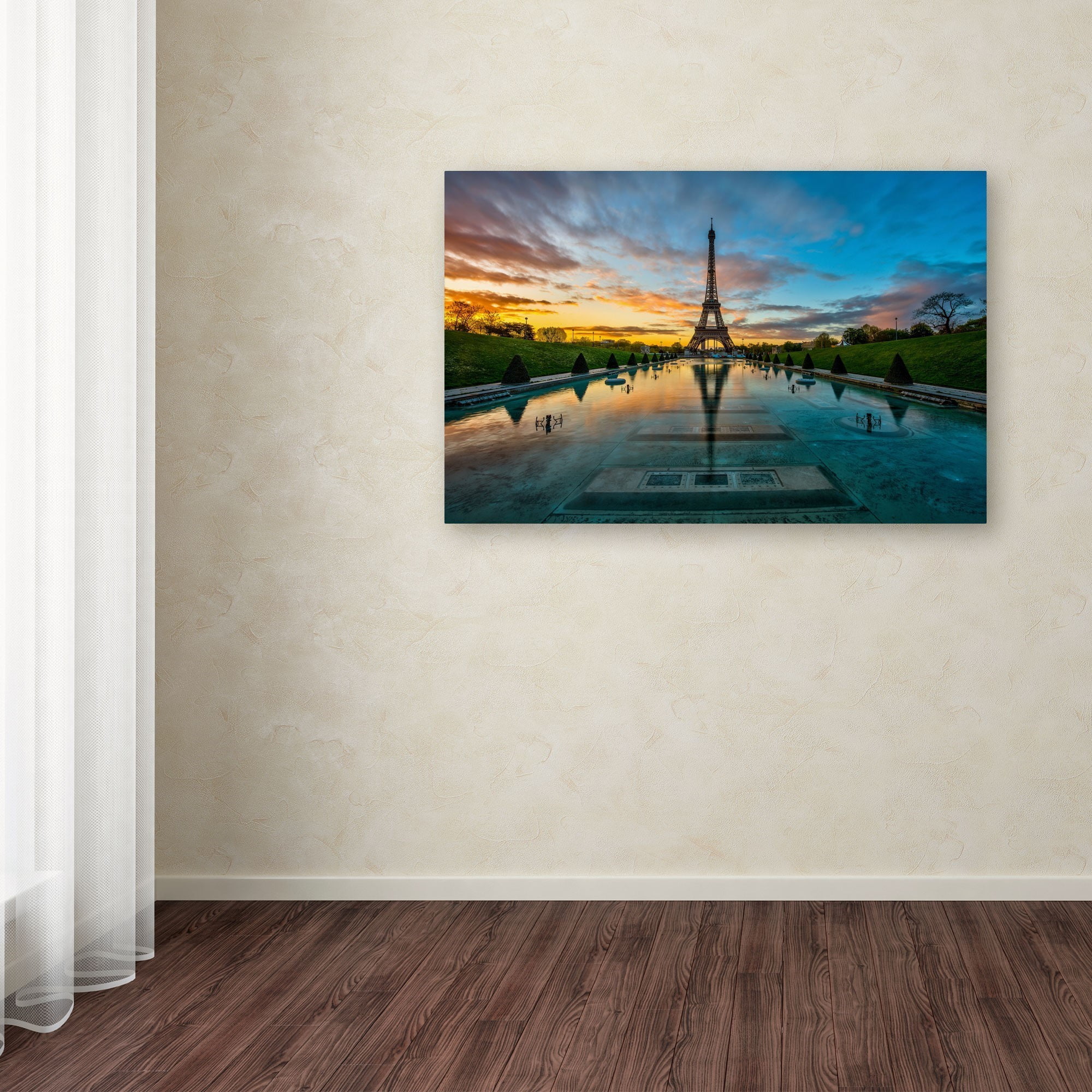 Trademark Fine Art "Sunrise in Paris" Canvas Art by Mathieu Rivrin