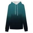 thumbnail image 3 of ZyeKqe Women Oversized Sweatshirts Gradient Color Hoodies Drawstring Casual Long Sleeve Loose Tops, 3 of 4