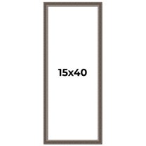15x40 Frame Silver Real Wood Picture Frame Width 1.25 Inches | Interior Frame Depth 0.5 Inches |