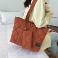 thumbnail image 4 of Bolso Mano Acolchado para Mujer Bolso Versátil Gran Capacidad Con Juego Monedero (naranja), 4 of 9