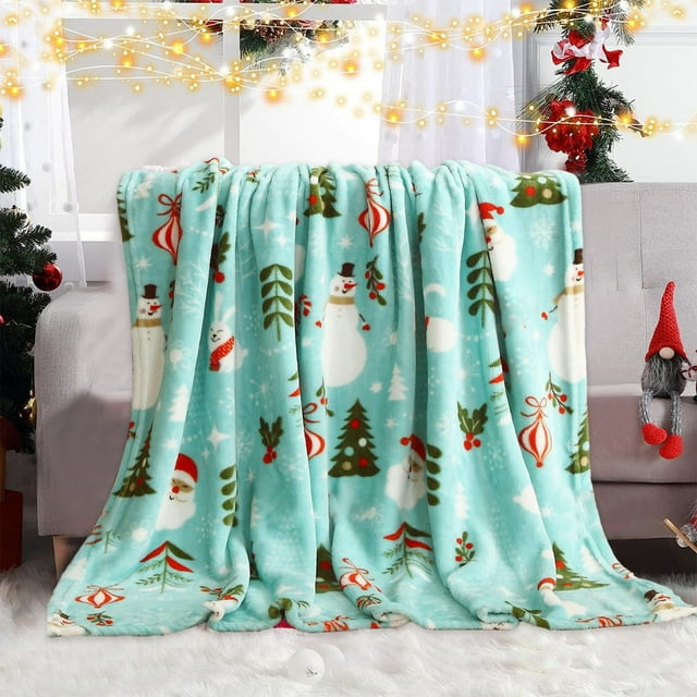 Chmadoxn Couverture Jetée, Couverture Jetée pour Canapé Couverture de Noël Couverture Décorative de Noël Douce Respirante Chaude Confortable Couverture Canapé Chambre Couvertures de Vacances