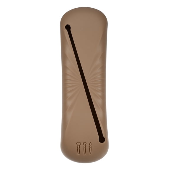 Unique Bargains 1 Pcs Travel Makeup Bag Makeup Brush Holder Portable Makeup Organizer Bag Waterproof Silicone Brown